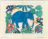elephant jungle animals art for kids and children, animals gifts for babies and nurseries, paintings for baby and child, pictures for nursery and kids and fine art prints for child, baby and nursery by artists Jane Billman and Gregg Billman