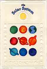 the solar system educational embossed art for kids and children, educational gifts for babies and nurseries, paintings for baby and child and fine art prints for child, baby and nursery by artists Jane Billman and Gregg Billman