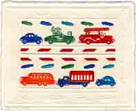 travel time embossed transportation art for kids and children, embossed transportation gifts for babies and nurseries, paintings for baby and child, pictures for nursery and kids and fine art prints for child, baby and nursery by artists Jane Billman and Gregg Billman